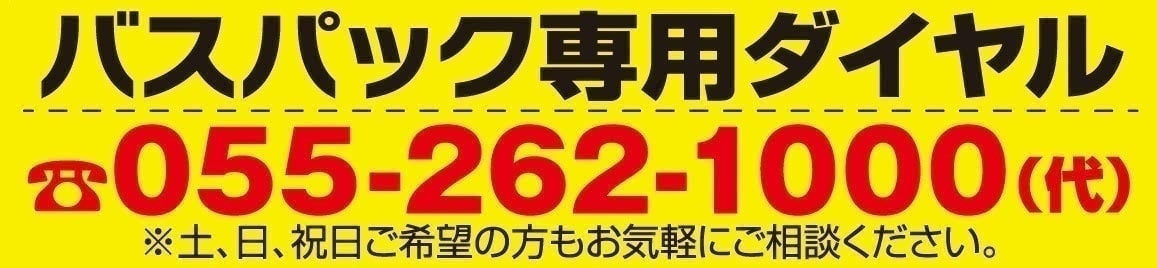 バスパック専用ダイヤル055-262-1000